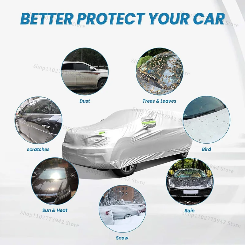 

Car Cover For VW BORA Full Exterior Black Silvery-Auto Cover Sunshade Dustproof Waterproof Reflective strips cars accessories