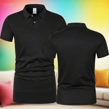 Men's Color Blocking Polo Shirt 3D Printed Outdoor Street Short Sleeve Printed Button Clothing Fashion Design Casual Breathable 4