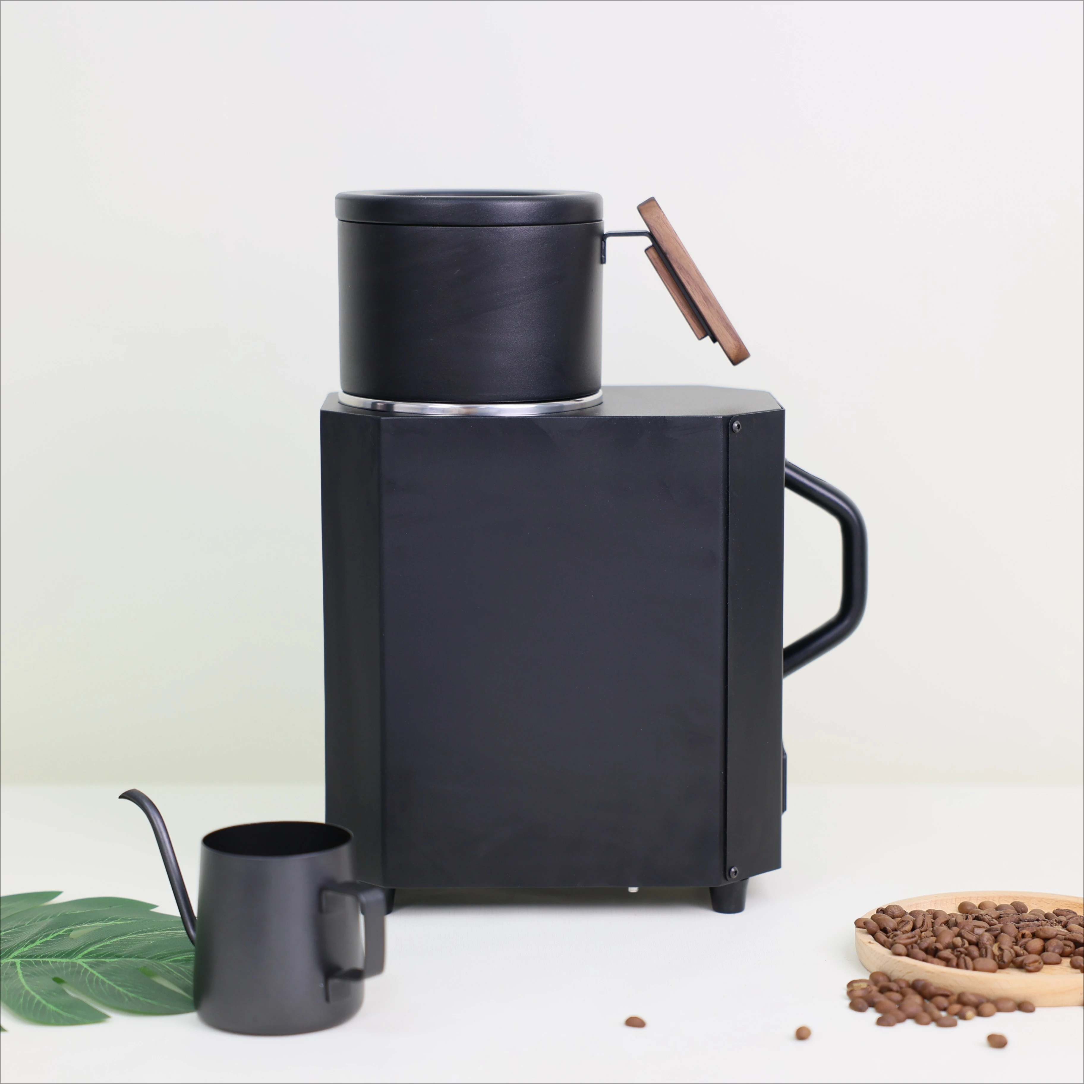 100G Touch Screen Hot Air Coffee Bean Roaster, App Control  Mini Roasting Device, Smart Temperature Adjustable