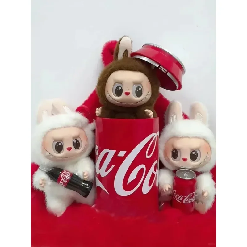 New Genuine The Monsters Coca Cola Series Vinyl Face Doll Labubu Action Figure Keychain Pendant Table Decoration Christmas Gift