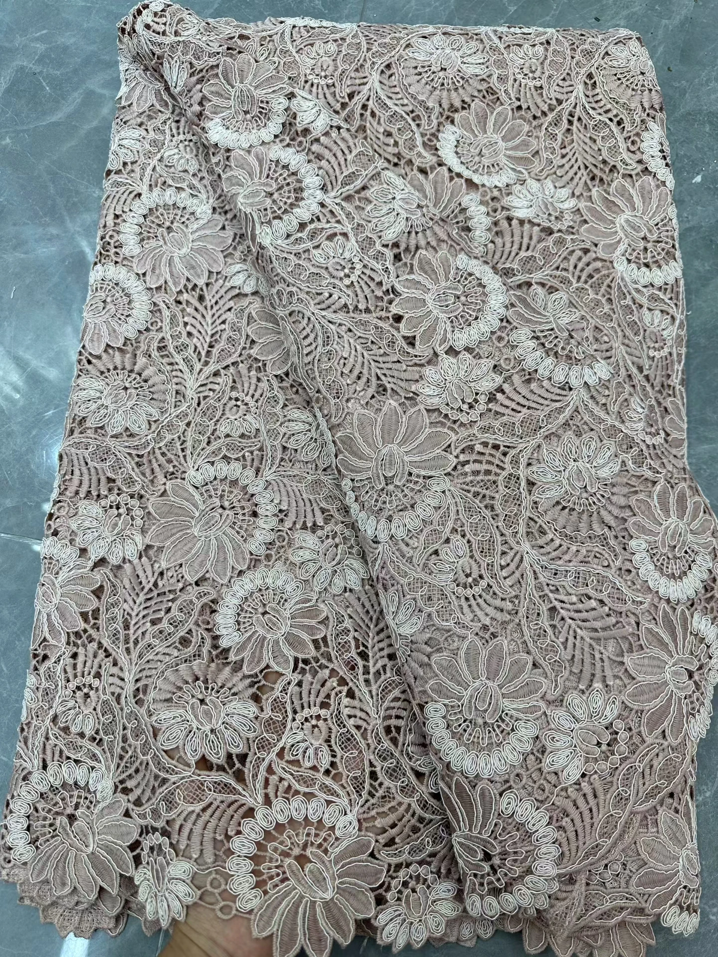 New African White Guipure Cord Lace Flower For Nigerian Woman Luxury Party French Nigerian Lace Fabric For Wedding Dress H137-1