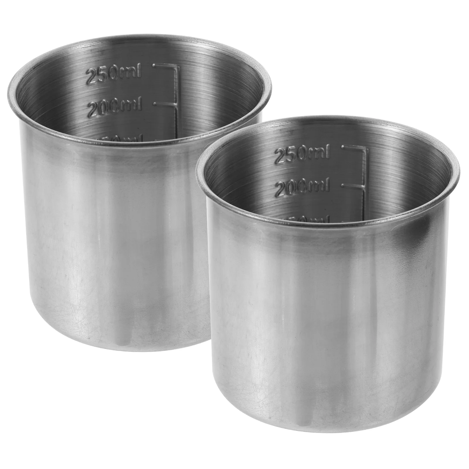 

2 Pcs Stainless Steel Graduation Measuring Cup Rice (304 7cm Without Handle 50g) 2pcs Cups Ingredients Container