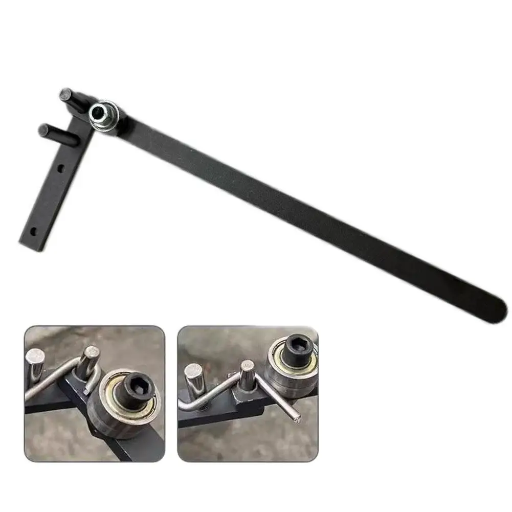 Manual Wire Bending Tool Carbon Steel Rebar Bender Heavy Duty Black Coated Construction Precision Bearing for Smooth Effortless