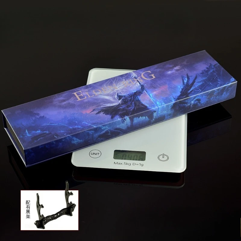 Marais Beul Zwaard Ring Spel Perifere Eldened 30 cm Alle Metalen Samurai Craft Accessorie Ornament Collectie Geschenkdoos