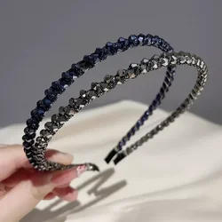 Fashion Crystal Bezel Headwear Women Headband Girls Vintage Hair Bands Hairband Hoop for Wedding Party Hair Accessories