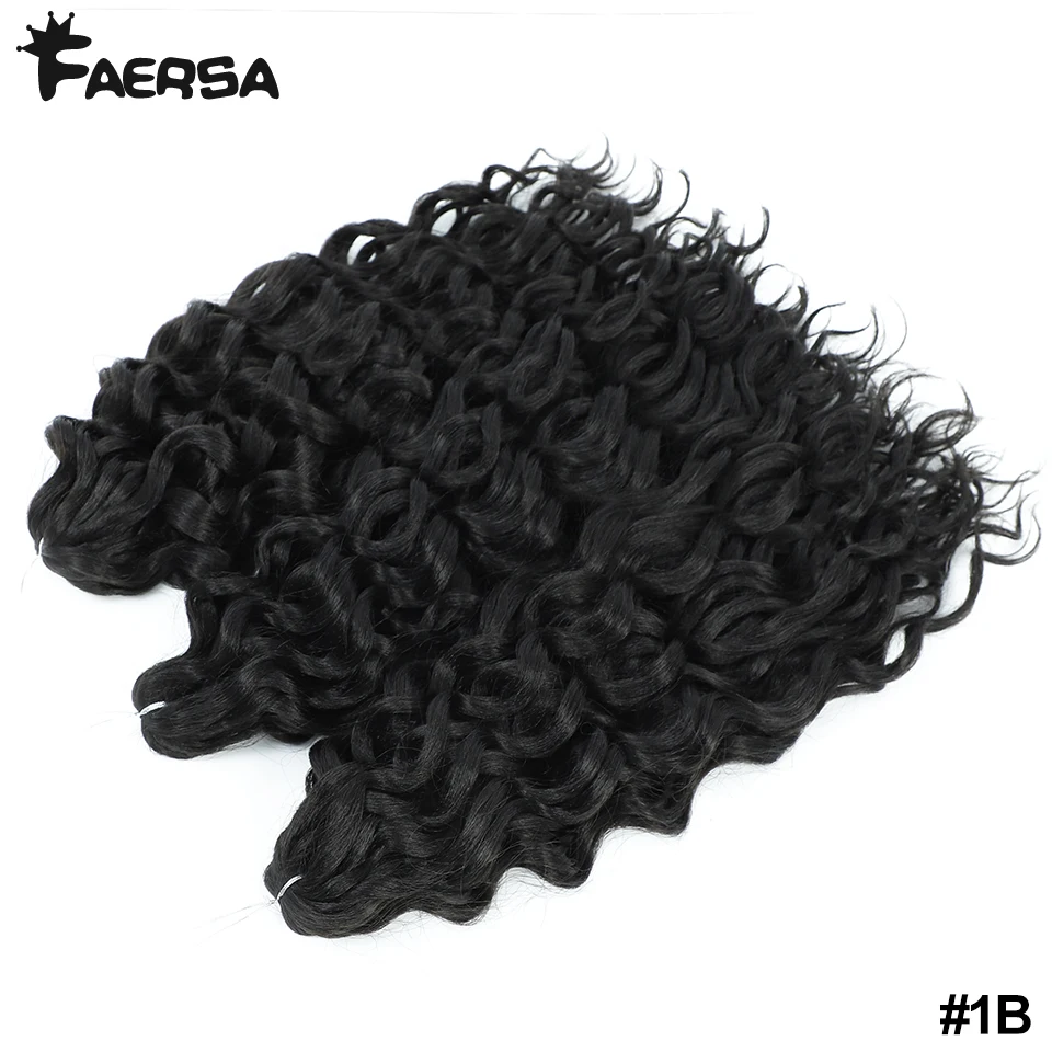 Tief gewelltes Twist-Häkelhaar, Afro-Locken, Wasserwellen-Häkelzöpfe, synthetische lockige Flechten-Haarverlängerungen für Frauen, 45,7–61 cm – Detail 21