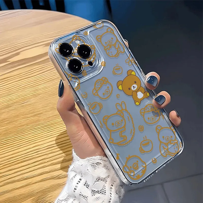 Cute Cartoon RilakkumaS Phone Case for Infinix Hot 50 40 30 30i 20 20i 12 12i 11 1010i 10s 9 8 Play NFC 4G 5G Clear TPU Case