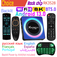 X88 RPO 13 Android 13.0  RK3258 Rockchip Quad Core Wifi6 8K BT5 100M LAN Dual Wifi 2.4G 5G 2GB 4GB 16GB 32GB 64GB Smart TV Box