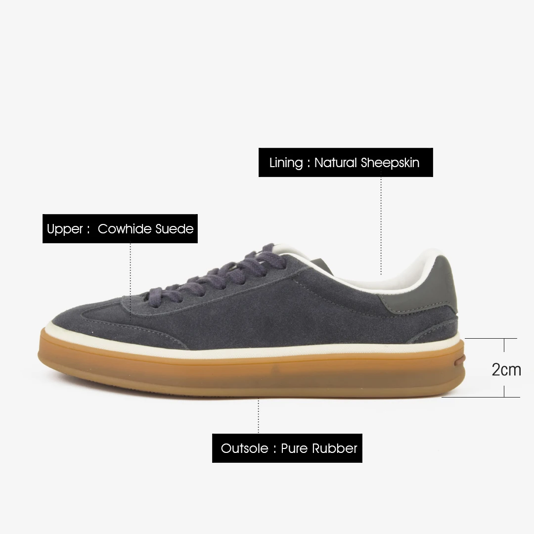 Donna-in Couple Sneakers Genuine Cowhide Leather Lace up Cow Suede Flat Women Male Sneakers Color Matching Female Sports Shoes