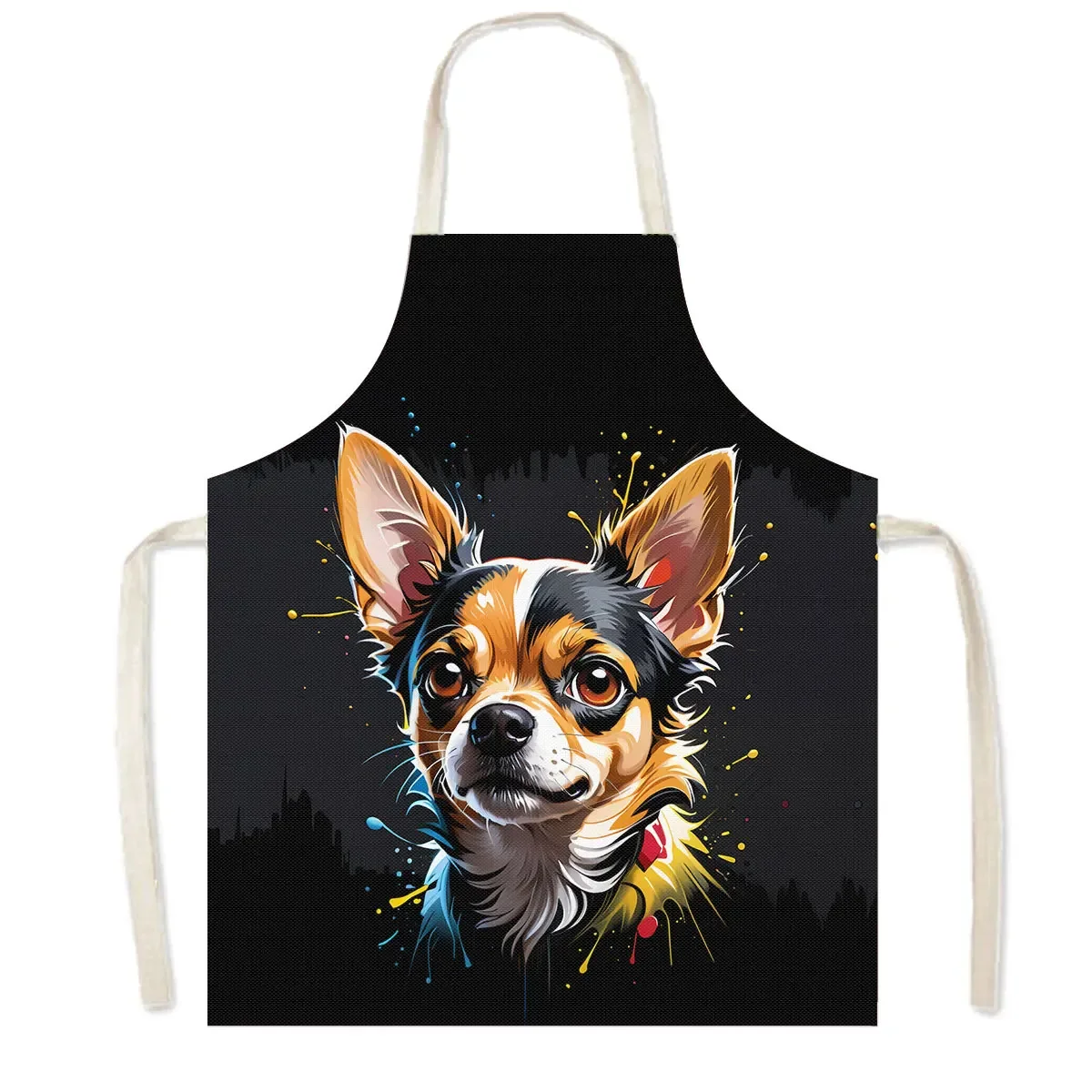 Corgi / Bichon Frise / Samoye Dog Kitchen Apron Chihuahua German Shepherds Women Home Cleaning Clothing Chef Cooking Pinafore