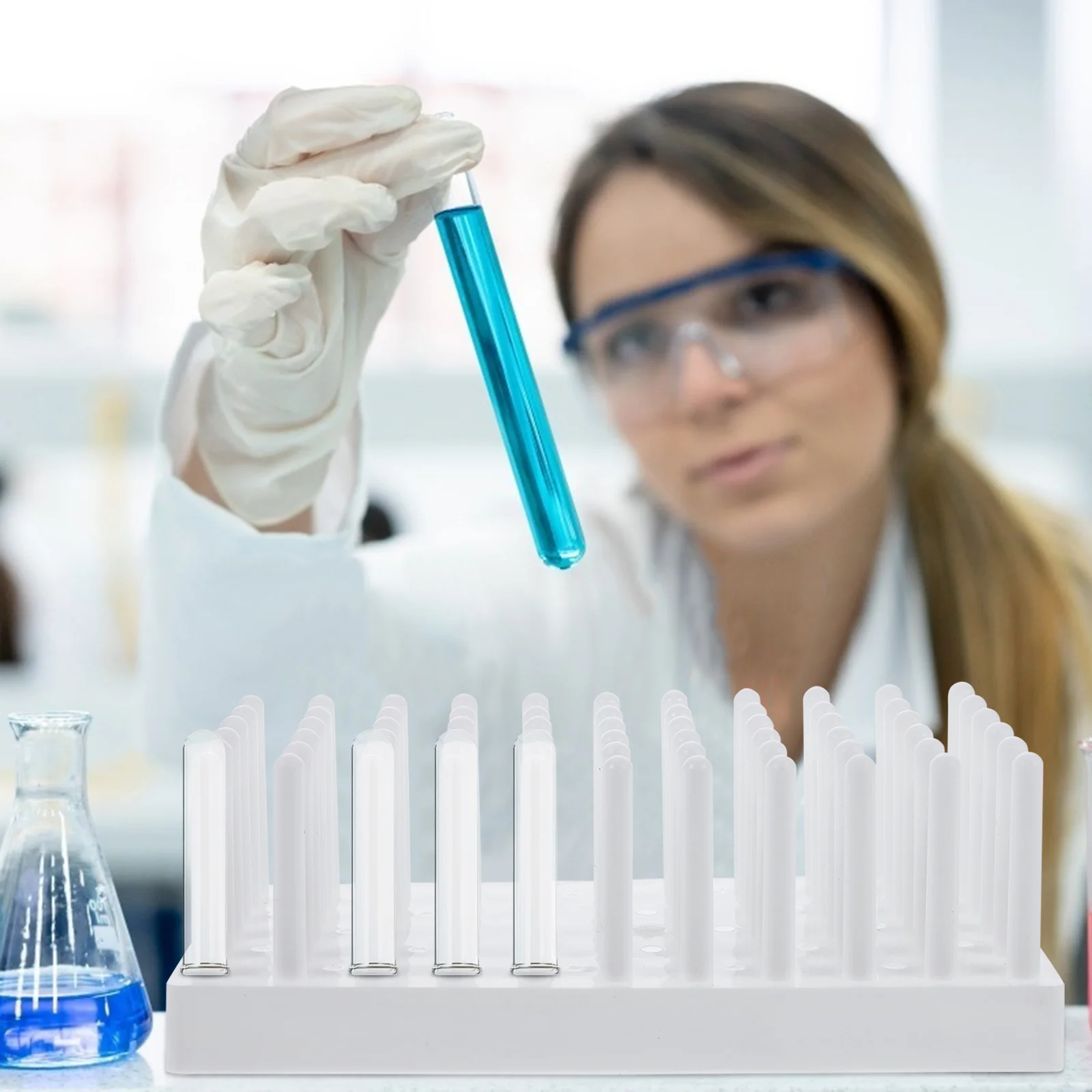 Test Tube Rack Laboratory Stand Holder Centrifuge Shelf Protein Drying Polypropylene for