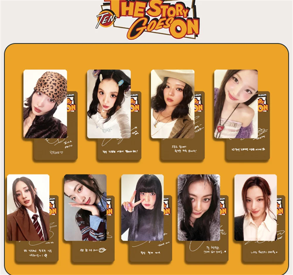 KPOP NaYeon SANA TEN The Story يذهب على بطاقة الصور مينا مومو داهيون JungYeon JiHyo CaeYoung مجموعة هدية للمعجبين