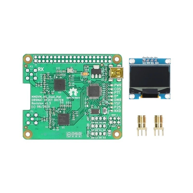 لوحة نقطة اتصال مزدوجة MMDVM مع شاشة OLED تدعم وحدة التتابع الصغيرة DMR P25 D Star تدعم UHF VHF لـ Raspberry Pi