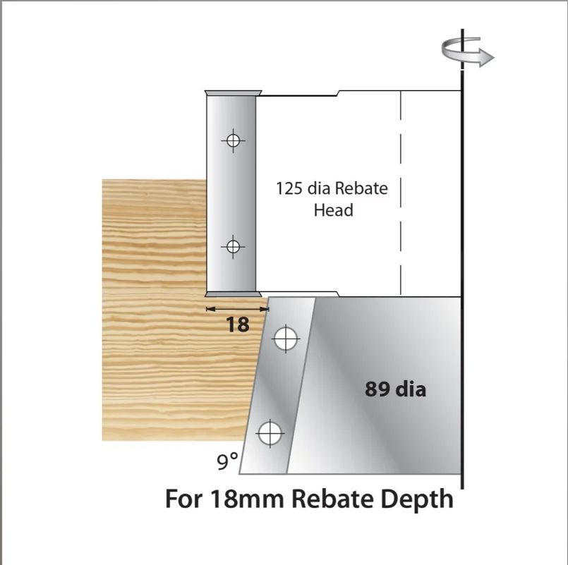 LIVTER Planer Cutter Head Rebate Cutter Heads for Spindle Moulder