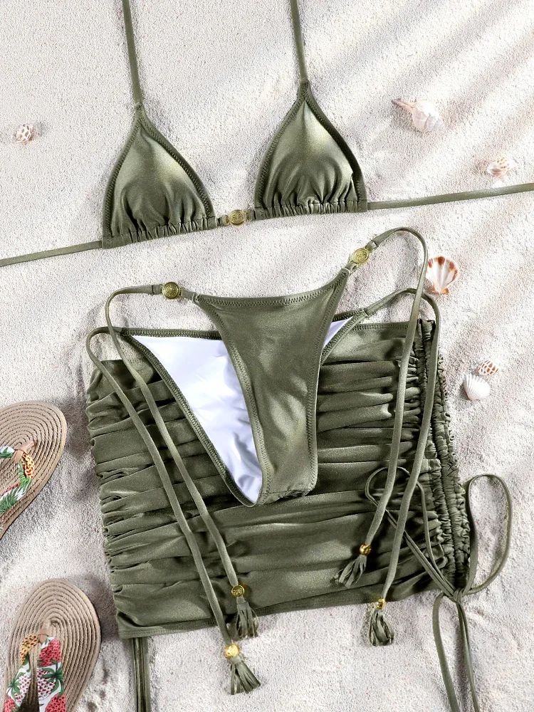 

Новейший треугольный бикини микро стринги купальник женский костюм из двух предметов купальники бандажный купальный костюм сексуальный бикини бразильская пляжная одежда