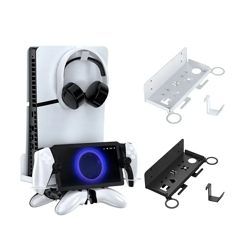 JYS-P5213 Universal Wall Mount For PS5/PS5 SLIM/PS5 Portal Storage Bracket Headset Hanger