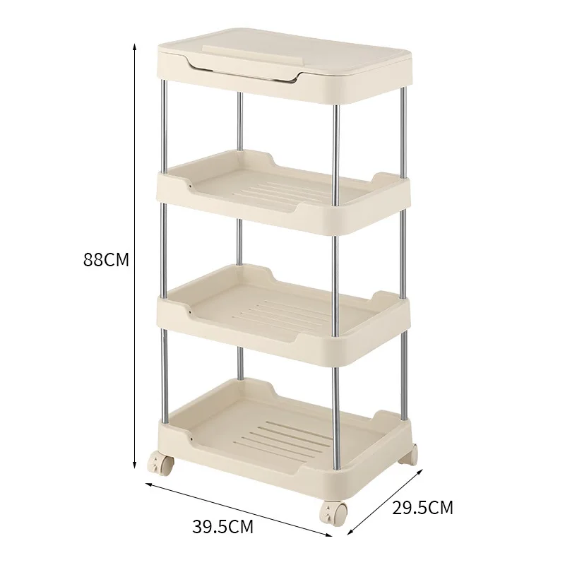 

Bathroom multi-function, movable trolley, household kitchen rack, bedroom floor storage rack, multi-layer