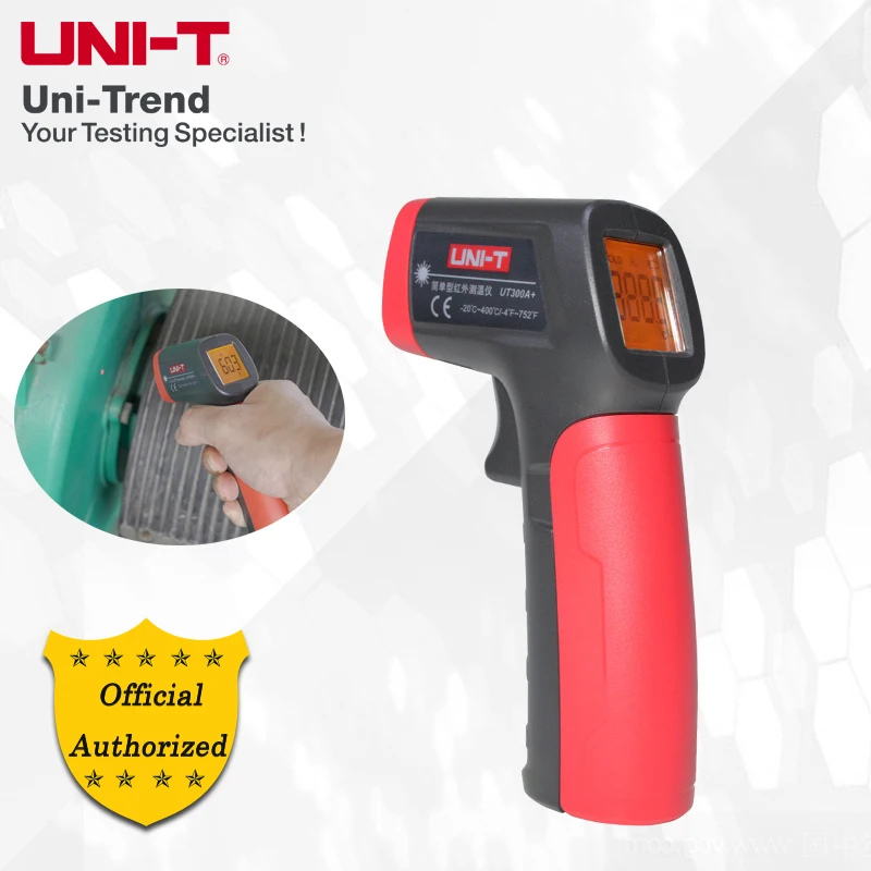 UNI-T UT300A+ Termómetro infrarrojo sin contacto/Gama de pistola de temperatura electrónica -20 ~ 400 ° C