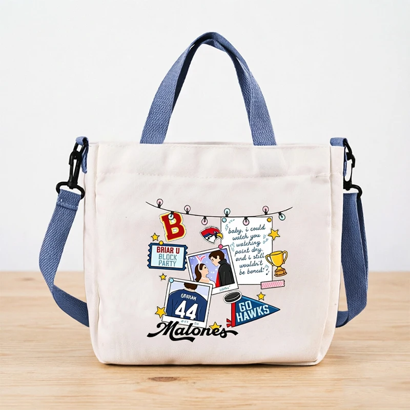 Off Campus Season Shoulder Bag Fashion Character Print Crossbody Bags Cartoon Portable Large Capacity Stationery Organizer Gifts