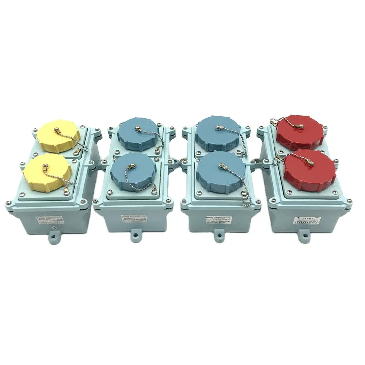 

RSIL2-3 Wholesale IP56 Marine Electric Connectors IEC Standard Waterproof Dual-Socket for Boat
