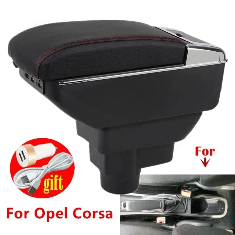 

Central armrest box For Opel Corsa D Armrest box For Opel Corsa Car armrest Backrest Interior Retrofit part Storage Box