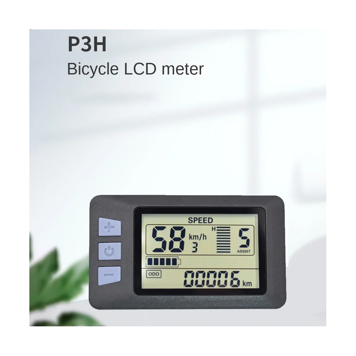 P3H LCD Display Meter Dashboard 24V 36V 48V 60V Electric Bike Meter Display Panel for Electric Scooter(6PIN)