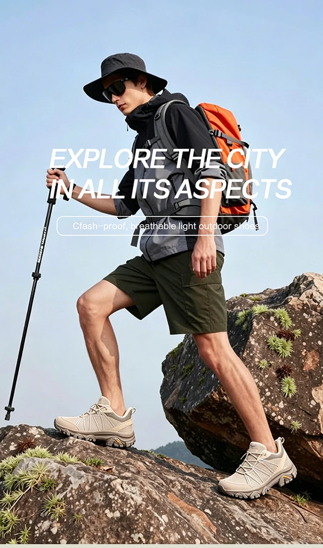 2026 Neue Große Größen Paar-Wanderschuhe Damen Herren Outdoor Freizeit-Sportschuhe Rutschfeste Atmungsaktive Trekking-Trail-Laufschuhe – Detail 1
