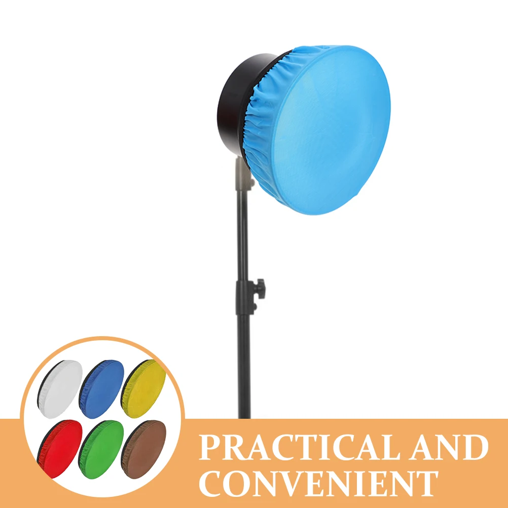 

6 pcs Photography Lampshade 18cm Soft Cloth Diffuser Round Flashlight Cover Elastic Design Practical Round Photography Light