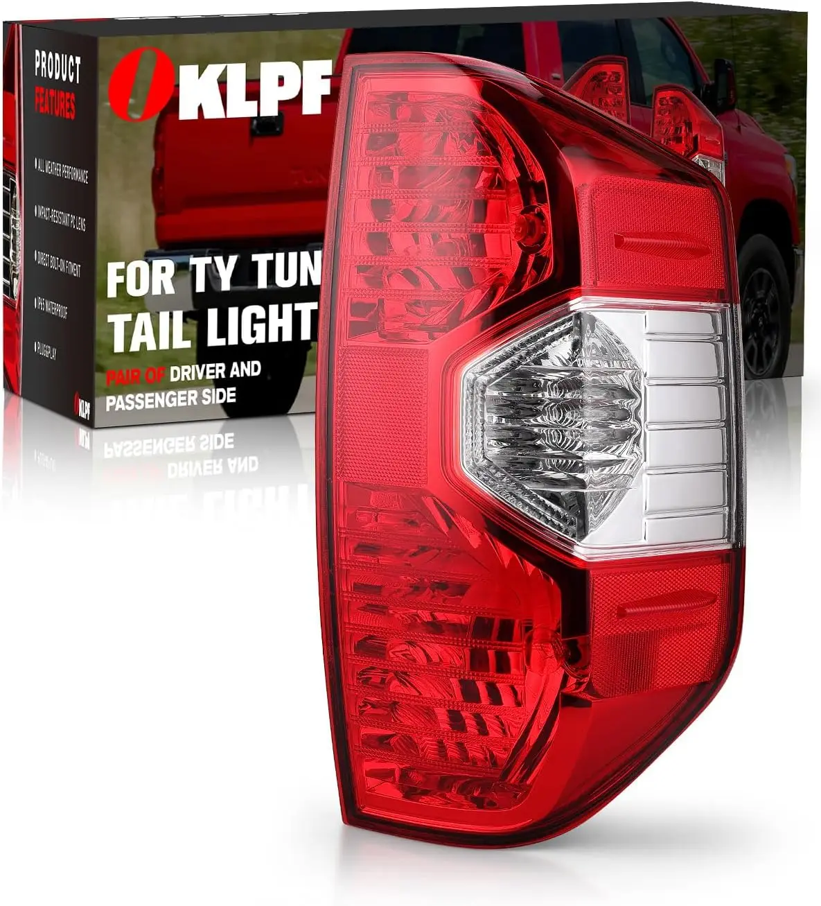 

Rear Tail Light for 2014-2021 Toyota Tundra, Right Side, Compatible with 815500C100, Replacement Assembly, No Bulbs