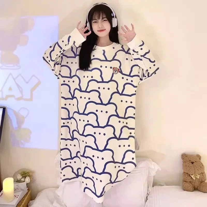 Plus Size 5XL 150KG Winter Fleece Night Dress Pajama Women Night Shirts Nightgowns Sleepwear for Sleeping Warm sleepwear