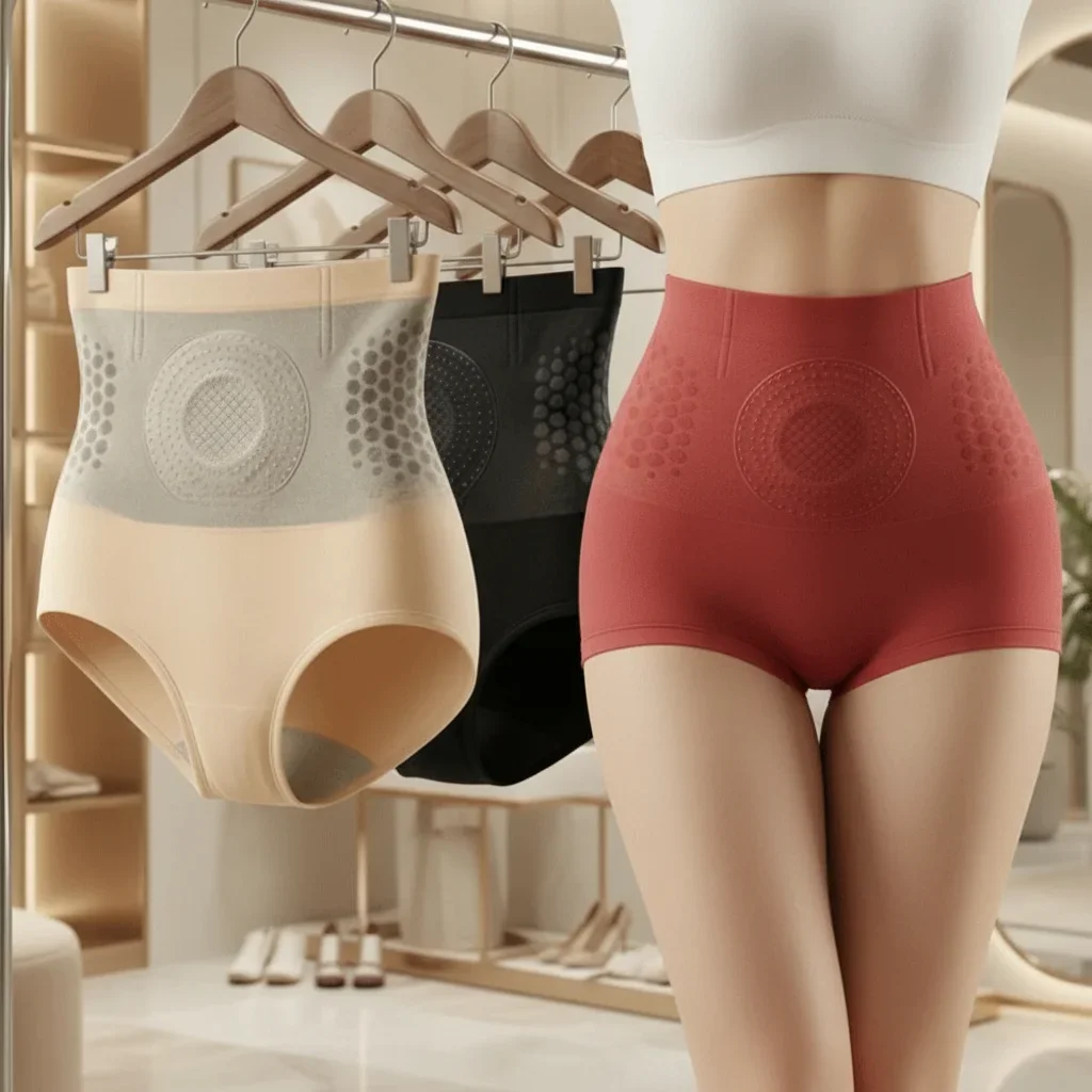 Nylon HighWaisted Sculpting Shorts Abdominal Contraction Seamless Compression Underwear Shapewear for Yoga Workout&Everyday Wear