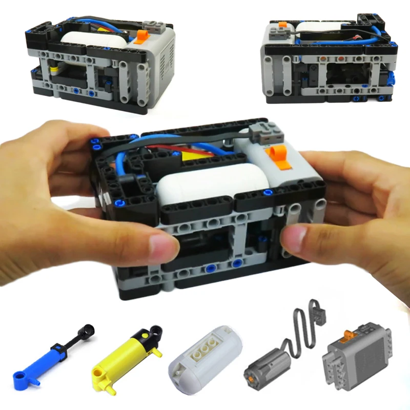 

MOC Pneumatics Automatic Compact Motorized Compressor Pressure Switch with Auto-valve Bricks Model DIY Building Blocks Toys Gift