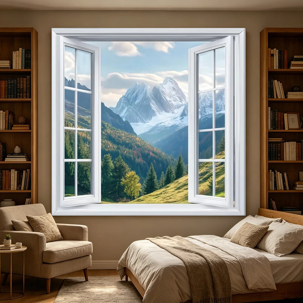 3D Printing Wall - Modern 3D Visual Effect Open Window