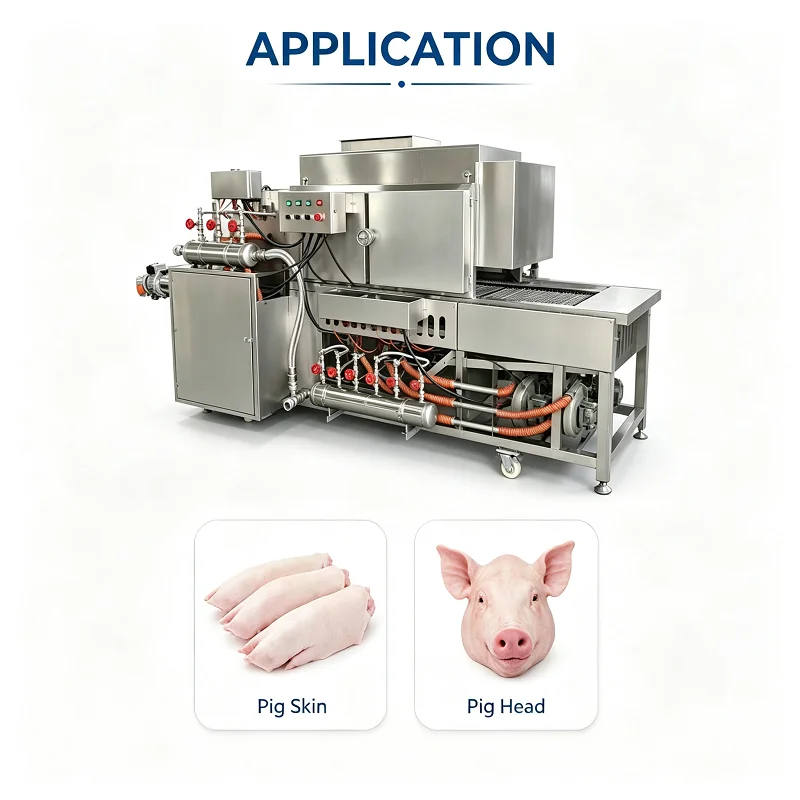 Automatic Poultry Singeing Machine Stainless Steel Fast Processing High Capacity Farm Slaughter Line Equipment System Heavy Duty