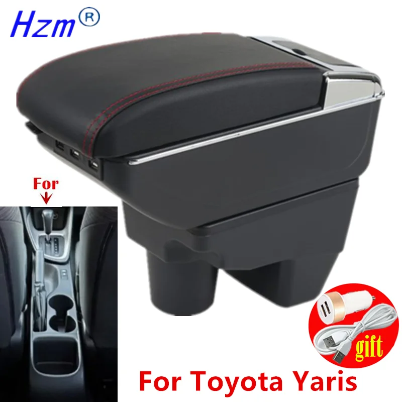Car Armrest box For Toyota Yaris Armrest box For Toyota Yaris Elegant GR Storage Box 2020-2025 Interior Retrofit Car Accessories