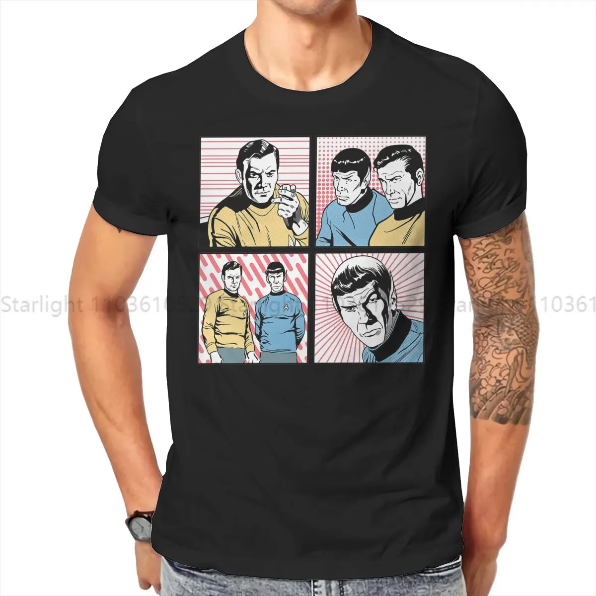 

Starr Trrekk TShirt Vintage Comic Pop Basic T Shirt Oversized Men Clothes Printing