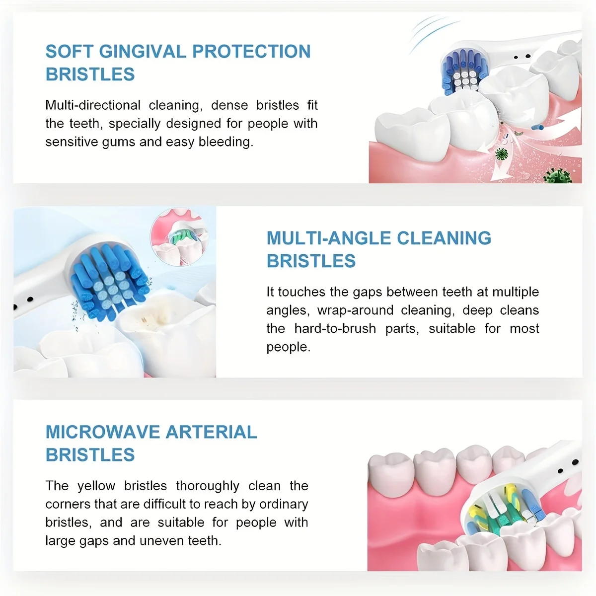 10Pcs Replacement Toothbrush Heads Compatible with Oral-B Braun Professional Electric Toothbrush Heads Brush Heads image 5