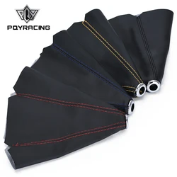 16mm Universal PU Leather Car Gear Shift Collars Carbon Fiber Auto Car Manual Stick Shifter Knob Gear Shift Boot Cover Gaiter