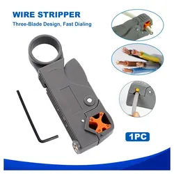 Multifunctional Coaxial Cable Stripper Wire Stripper Network Wire Clipper Video Wire Rotary Peeling Network Tool