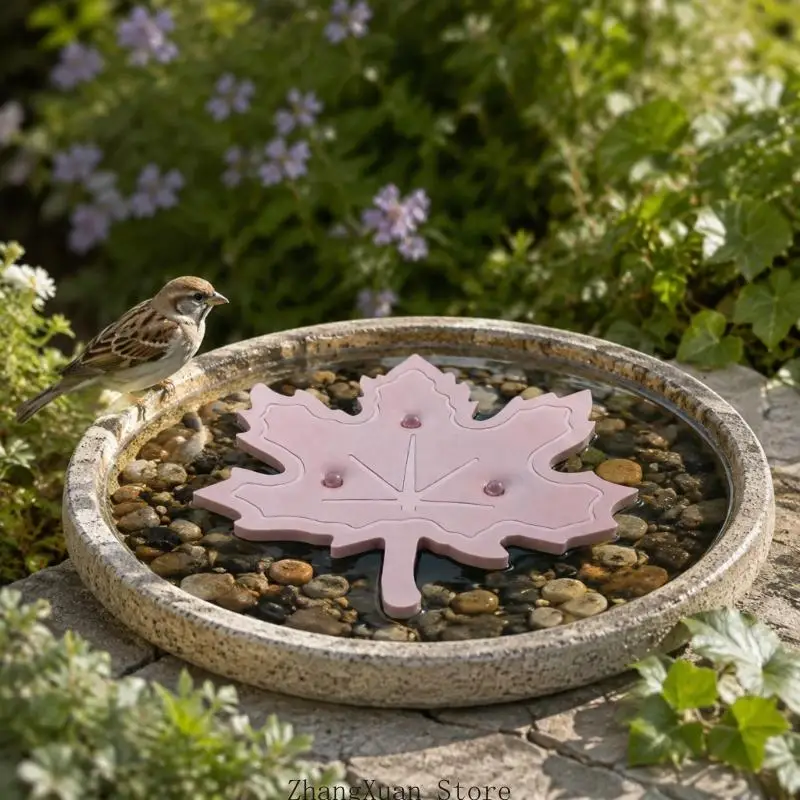 Dekoratives Blatt für Vogelbad, Luftreiniger, Wasserpflege mit Metallkonstruktion, 3 x – Detail 4