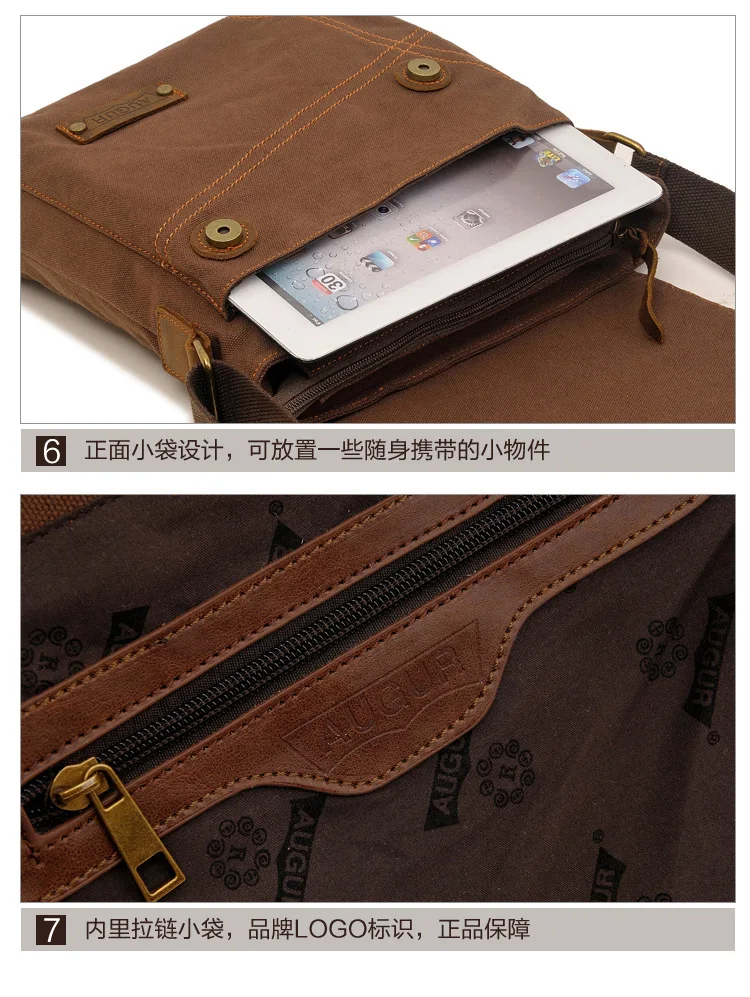 Vertical Canvas Messenger Bag - Vintage Moto Crossbody for Men & Women, Unisex Workwear Shoulder Sling with Retro Biker Style