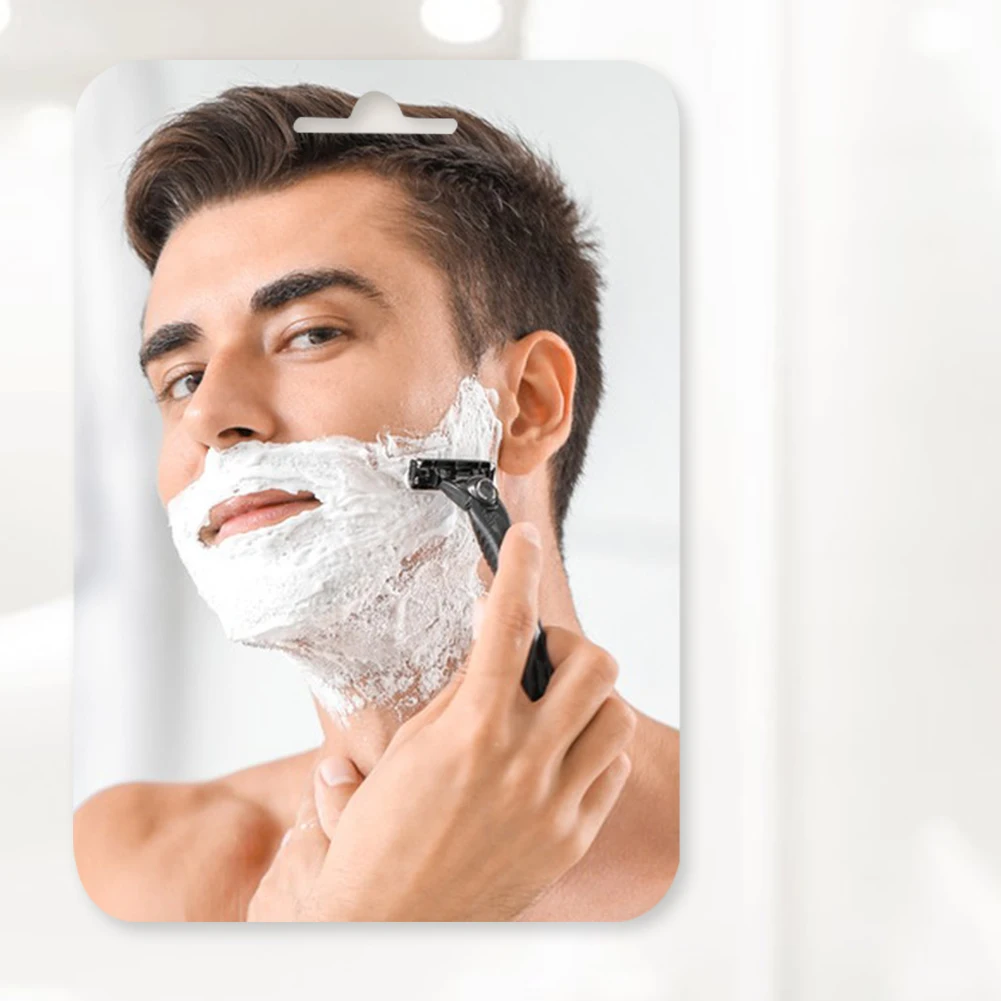 Fogless Shower Mirror Anti-Fog Shower Mirror Shatterproof Shower Makeup Shave Mirror Wall Hanging Mirror for Men Women