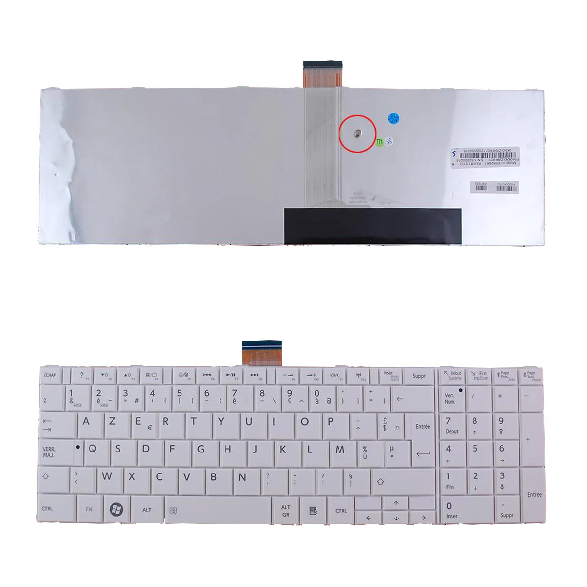 Imagem -02 - Siakoocty Novo Azerty Francês Teclado para Toshiba Satélite C850 C855d C850d C855 C870 C870d C875 C875d Portátil Francês Teclado wh