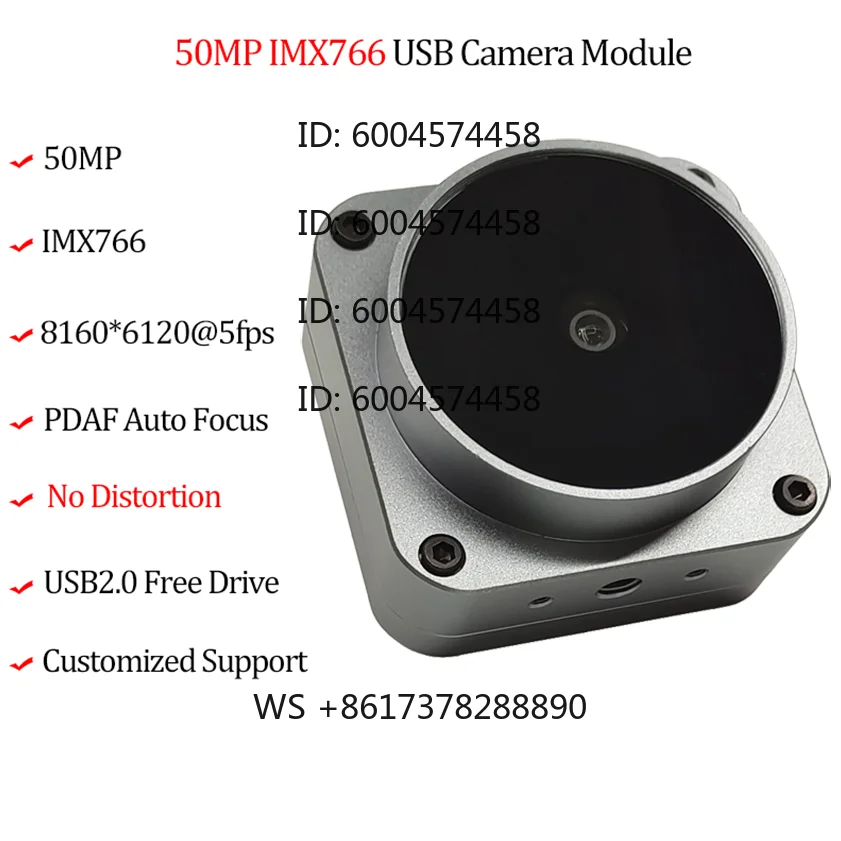 50MP IMX766 Live Broadcast Camera PDAF Auto Focus Color Image Auto Exposure USB AT-36