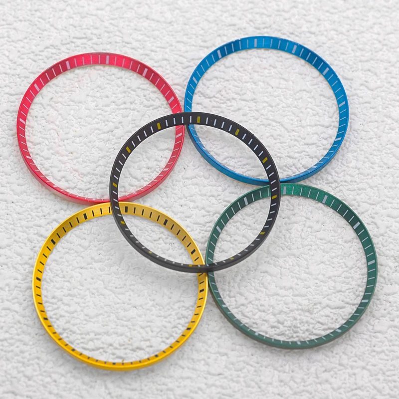 Seiko-Anillo de sección SKX007 de 30,5mm con línea de graduación, compatible con SKX007, SKX009, SKX171, relojes para hombre, regalo, piezas de caja de reloj NH35 NH36