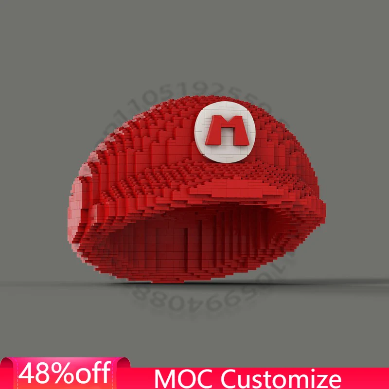 

2956 PCS Romantic Plumber - Style Red MOC Customize Modular Building Block Technology Creative Design DIY Boys Toy Birthday Gift