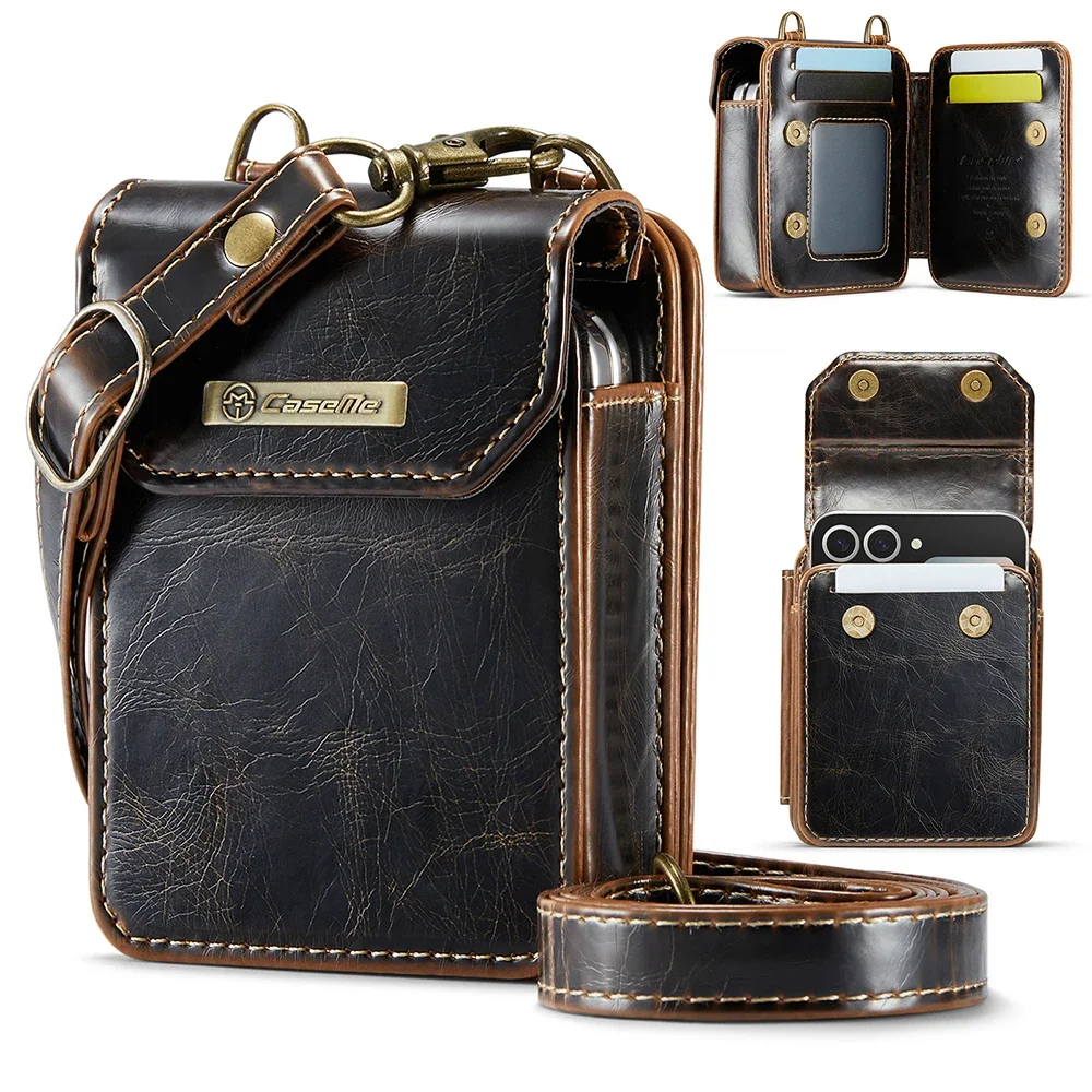 

Universal Crossbody Leather Mini Cell Phone Pouch Card Holder Pocket, Storage Bag For Moto Razr 50 40 Ultra Razr Plus Case Cover