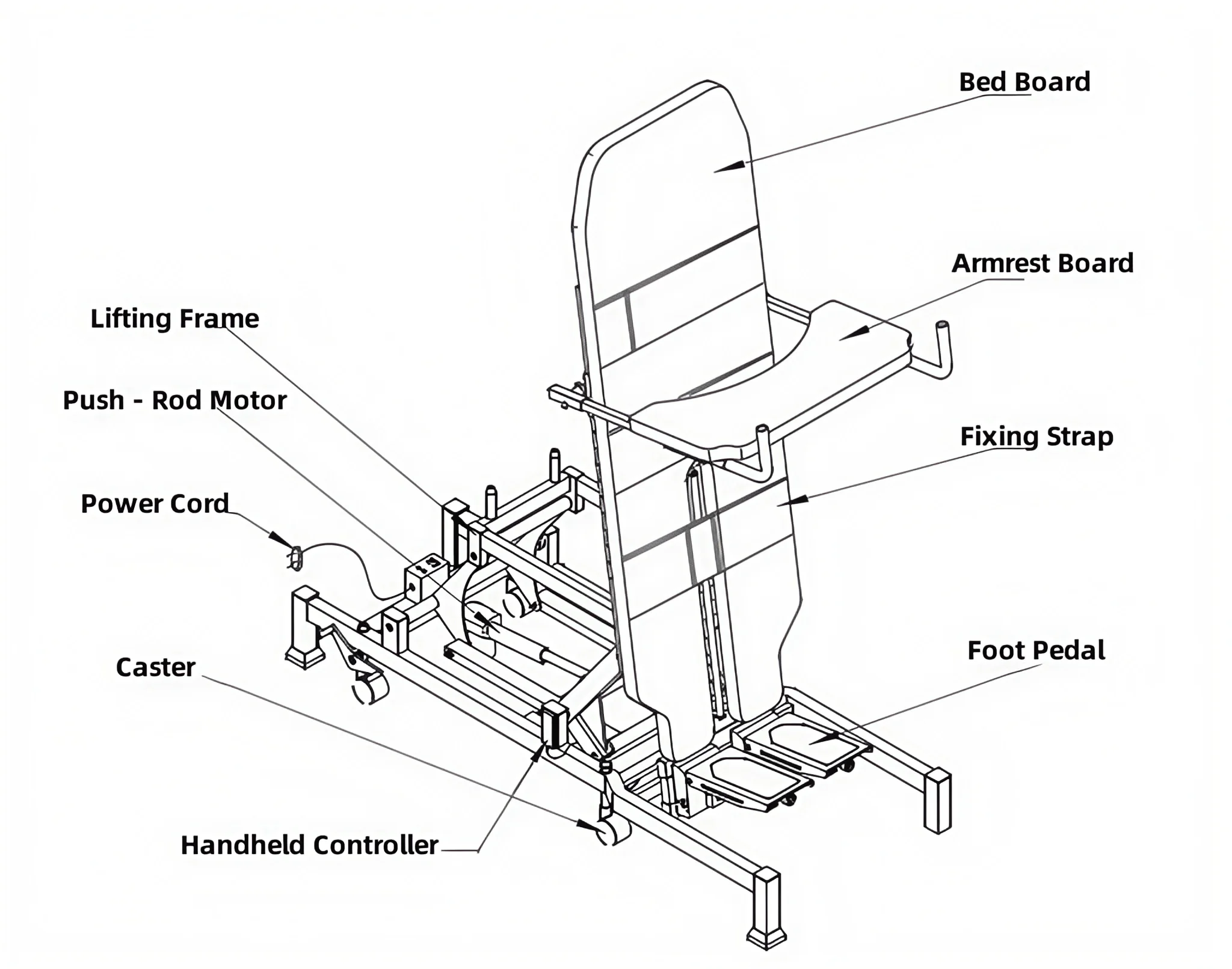 Rehabilitation Standing Bed Medical Hospital Bed Electric Rehabilitation Training Bed Standing Aid For Paralyzed Patients