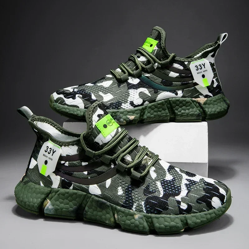 Zapatos deportivos informales para hombre, zapatillas ligeras transpirables, zapatillas de correr negras de malla para exteriores, zapatillas deportivas para correr Tenis para caminar