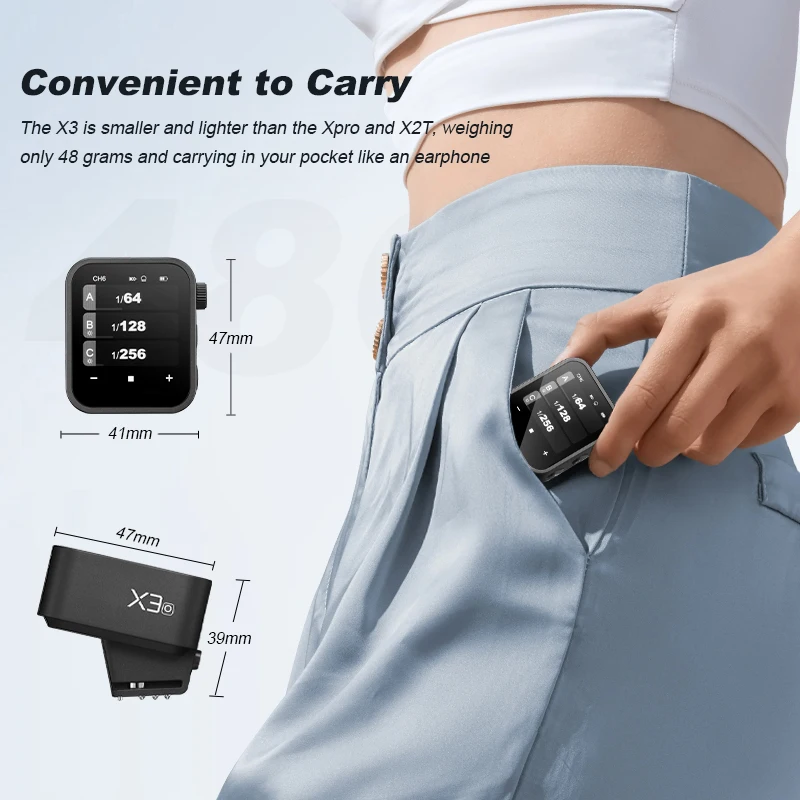 Godox X3 Flash Trigger C/N/S/F/O ไร้สายกะพริบ Trigger TTL HSS Touch Screen เครื่องส่งสัญญาณสําหรับ Canon Nikon Sony Fuji Olympus